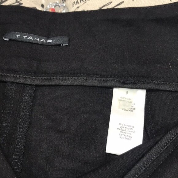 T Tahari Ponte Wide Leg Pants - Picture 4 of 6